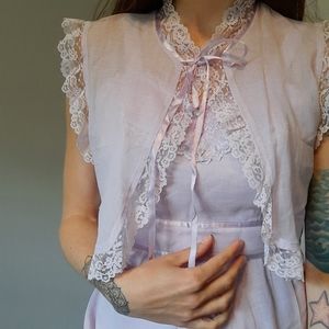 Vintage 70s Lilac Prairie Dress